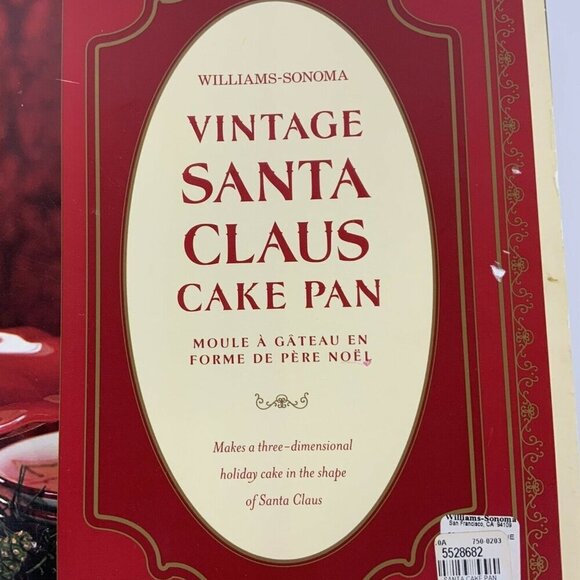 Nordic Ware Williams-Sonoma Vintage Santa Claus 3D Cake Pan Gold Aluminum USA - Picture 5 of 5